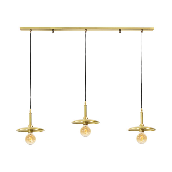 Lampe à suspendre 3 flammes en bronze clair E27 laiton massif