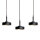 Suspension grande L : 150 cm laiton fer en noir or E27