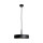 Suspension ronde noir or E27 Ø 40 cm laiton fer