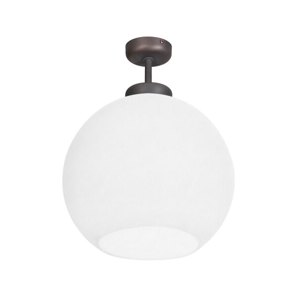 Lampe de plafond boule Ø 24 cm laiton verre E27 en bronze blanc