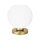 Lampe de table Boule E27 H : 26,5 cm verre laiton en blanc bronze
