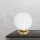Lampe de table Boule E27 H : 26,5 cm verre laiton en blanc bronze