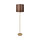 Lampadaire E27 160,5 cm en bronze clair brun laiton tissu