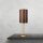 Lampe de chevet en bronze brun E27 48,5 cm laiton tissu
