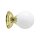 Lampe de salle de bain murale Ø 12 cm Abat-jour sphérique verre laiton E14