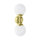 Applique salle de bain H : 36 c, 2 flammes E14 verre laiton