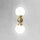 Lampe de salle de bain murale H : 36 cm 2 flammes E14 verre laiton