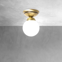 Plafonnier boule Ø 12 cm en bronze clair brillant...