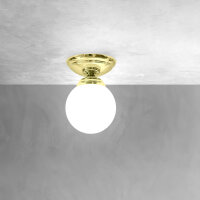 Lampe de plafond laiton verre E14 Ø 12 cm...