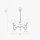 Lustre 6 flammes E14 en bronze clair brillant blanc