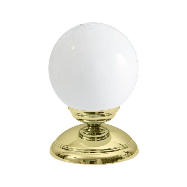 Lampe de table verre laiton H : 17,5 cm Abat-jour sphérique E14 petit