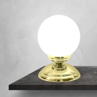 Lampe de table verre laiton H : 17,5 cm Abat-jour...