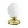 Lampe de table verre laiton H : 17,5 cm Abat-jour sphérique E14 petit