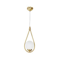 Lampe &agrave; suspendre en bronze clair blanc E14 laiton...