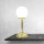 Lampe de table laiton verre H : 31 cm Boule abat-jour E14