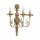 Applique murale laiton 3 flammes E14 en bronze clair Floral