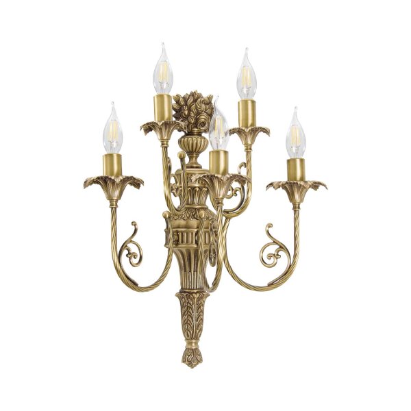Applique filigrane laiton L : 45 cm 4x E14 en bronze