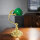 Lampe de banquier Vert laiton massif verre hauteur 29 cm orientable