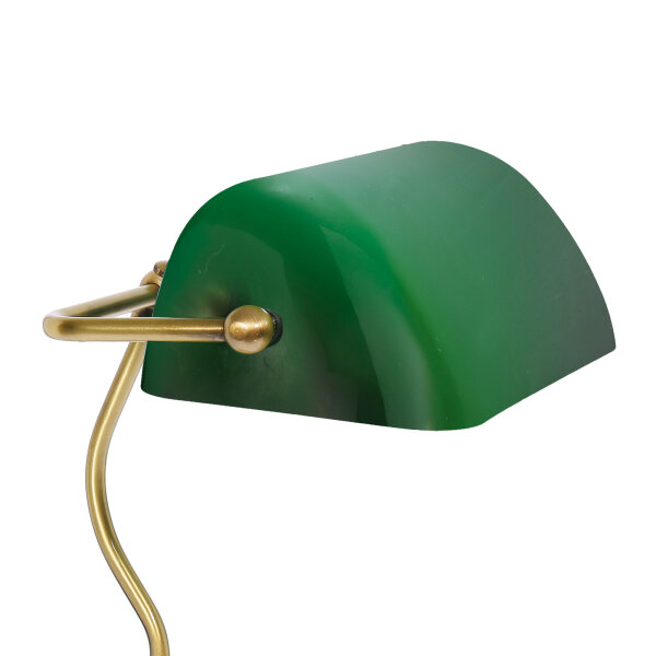 Lampe de banquier Gün Bronze H : 30 cm en laiton verre E27
