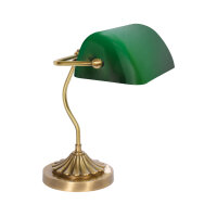 Lampe de banquier Gün Bronze H : 30 cm en laiton...