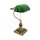 Lampe de banquier laiton massif verre 36 cm de haut orientable