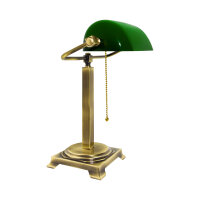 Lampe de bureau laiton verre H : 39,5 cm Interrupteur...