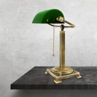 Lampe de bureau laiton verre H : 39,5 cm Interrupteur...