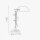 Lampe de bureau laiton verre H : 49 cm Interrupteur à tirette E27