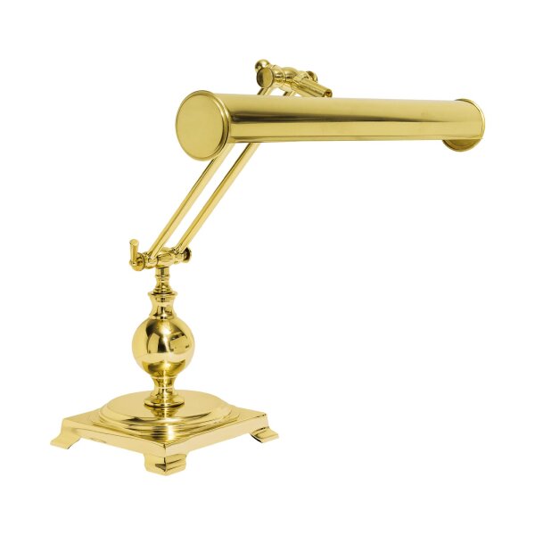 Lampe de banquier laiton poli E14 H : 43 cm Art Nouveau