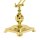 Lampe de banquier laiton poli E14 H : 43 cm Art Nouveau
