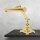 Lampe de banquier laiton poli E14 H : 43 cm Art Nouveau