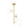 Plafonnier 3 flammes en bronze clair blanc E14 laiton verre