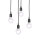 Suspension Noir Ø 40 cm laiton fer réglable E27
