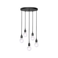 Lampe à suspendre noire 5 flammes E27 Ø 40...