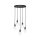 Lampe à suspendre noire 5 flammes E27 Ø 40 cm laiton fer