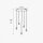 Suspension ronde Ø 40 cm laiton fer réglable