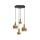 Suspension à 4 flammes E27 D : 40 cm laiton fer