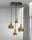 Suspension à 4 flammes E27 D : 40 cm laiton fer