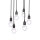 Suspension laiton fer Ø 40 cm 6-flamme E27 noir