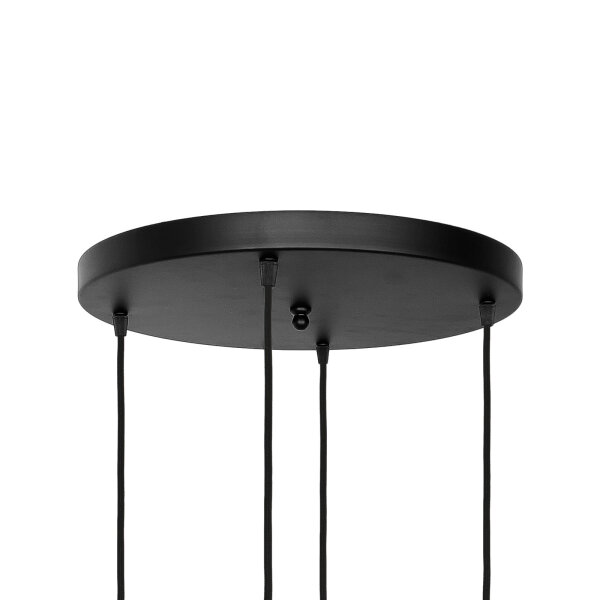 Lampe à suspendre laiton fer verre Ø 49 cm rond 4x E27 salle à manger