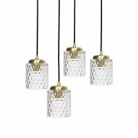 Lampe à suspendre laiton fer verre Ø 49 cm...