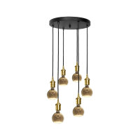 Lampe &agrave; suspendre noire pour 6x E27 &Oslash; 40 cm...