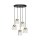 Suspension Ø 45 cm laiton fer verre E27 réglable