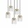 Suspension Ø 45 cm laiton fer verre E27 réglable