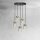 Suspension Ø 45 cm laiton fer verre E27 réglable