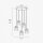 Suspension Ø 45 cm laiton fer verre E27 réglable