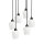 Lampe à suspendre verre laiton fer 48,5 cm 6x E27 blanc noir