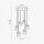 Suspension laiton fer verre 6x E27 en noir clair