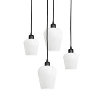 Lampe à suspendre ronde D : 49,5 cm verre laiton...