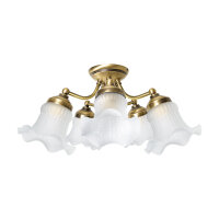Projecteur de plafond 5 flammes E14 en bronze clair...